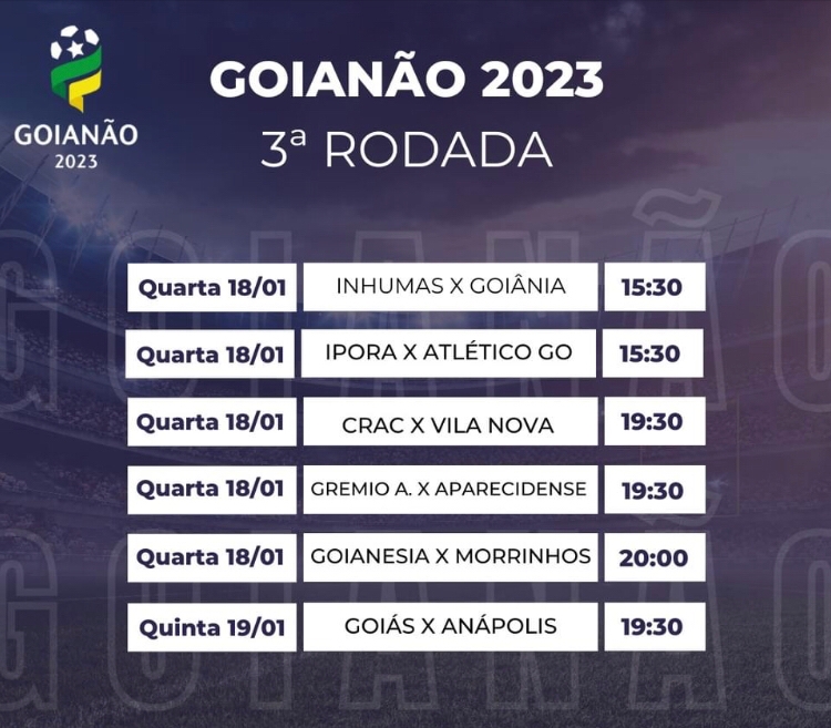 3ª rodada Goianão