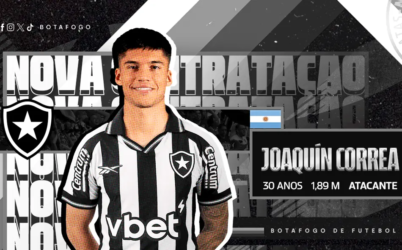 Botafogo anuncia a contratação do atacante Joaquín Correa