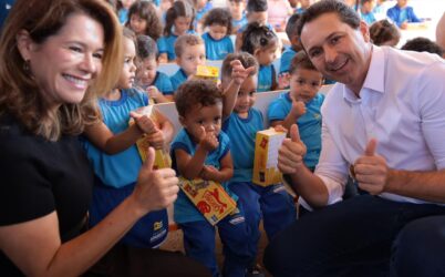 Em ação inédita, gestão Vilela distribui chocolate para mais de 46 mil alunos de escolas e CMEIs em Aparecida