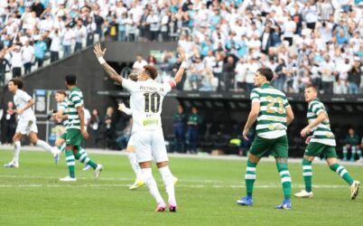 Com atuação apagada de Neymar e confusões, Santos é goleado pelo Coritiba