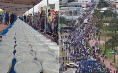 Aparecida de Goiânia tem desfile e 5 mil bolos no pote distribuídos no aniversário de 104 anos
