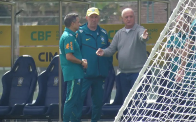 Com presença de Felipão, Seleção Brasileira realiza treino na Granja
